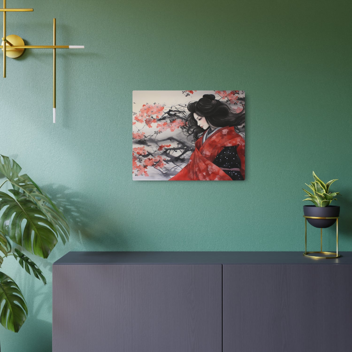 Metal Art Sakura Geisha Wall Decor - The Art Hub