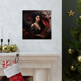 Dragon Empress Matte Poster — Dark Fantasy Portrait Wall Art - The Art Hub