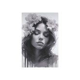 Metal Art — Beautiful Girl Floral Portrait Wall Decor - The Art Hub