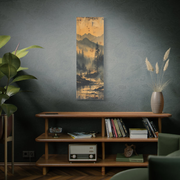 Mountain Mist Landscape Canvas Art— Rustic Pine Forest Wall Art - The Art Hub