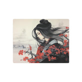 Metal Art Asian Woman with Cherry Blossoms Decorative Wall Art - The Art Hub