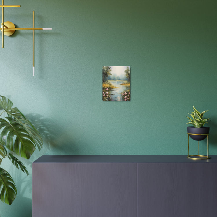 Metal Art - Tranquil Lakeside Meadow Landscape Wall Decor - The Art Hub