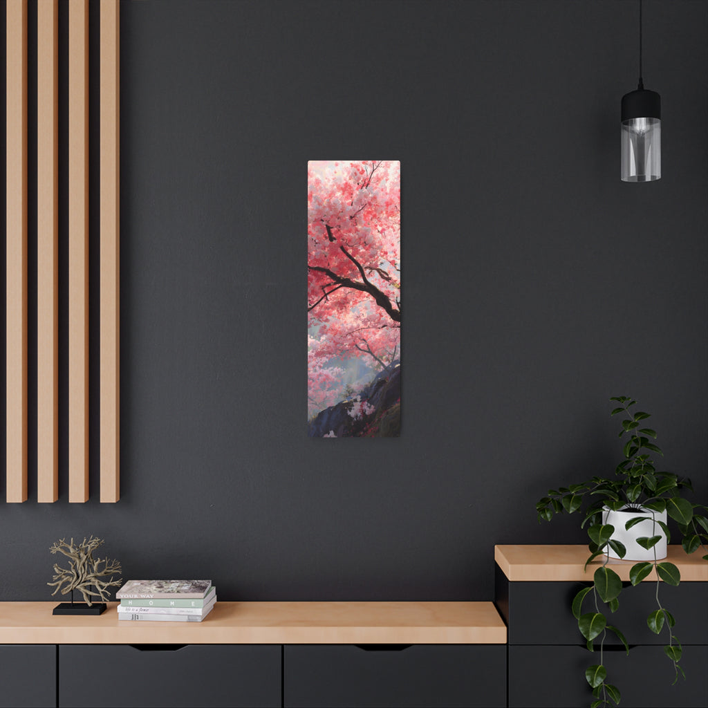 Cherry Blossom Metal Art Sign — Japanese Sakura Wall Décor