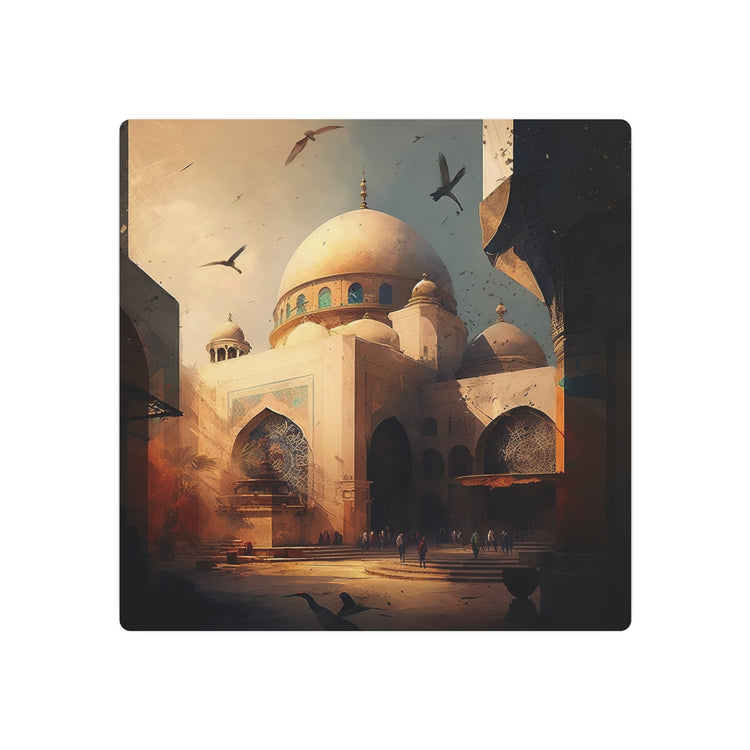 Islamic Mosque Metal Art Desert Sunrise Architectural Wall Decor - The Art Hub