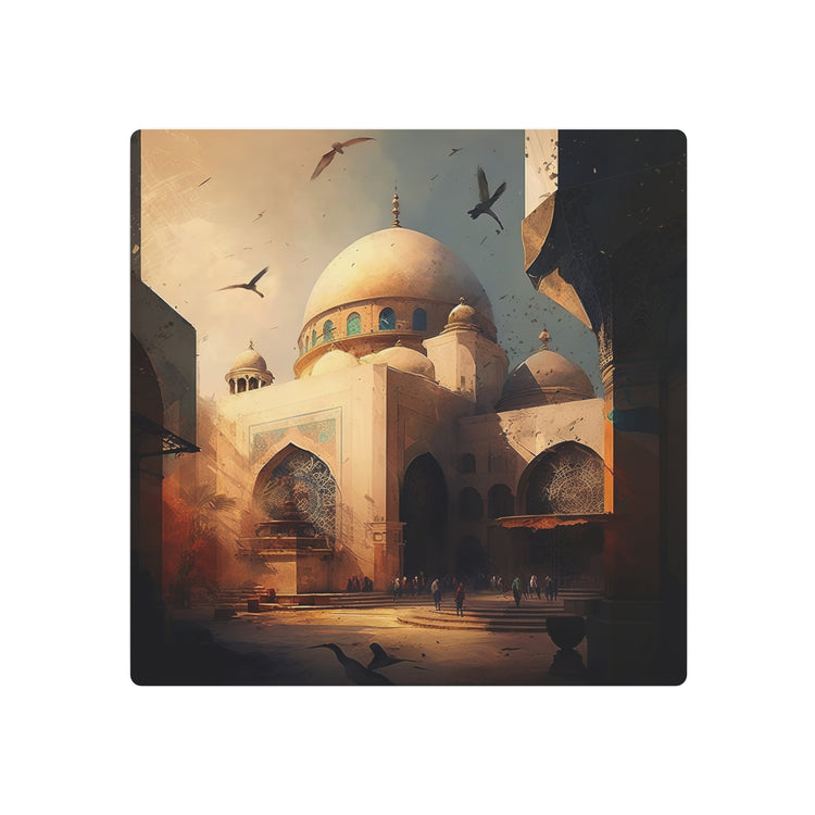 Islamic Mosque Metal Art Desert Sunrise Architectural Wall Decor - The Art Hub
