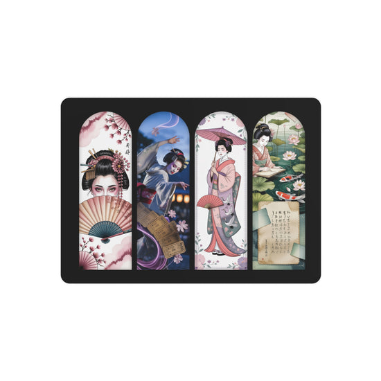 Geisha Quartet Metal Art Vintage Japanese Ukiyo-e Wall Decor - The Art Hub