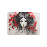 Metal Art Ethereal Geisha Portrait with Red Poppies  Japanese-Inspired Wall Decor - The Art Hub