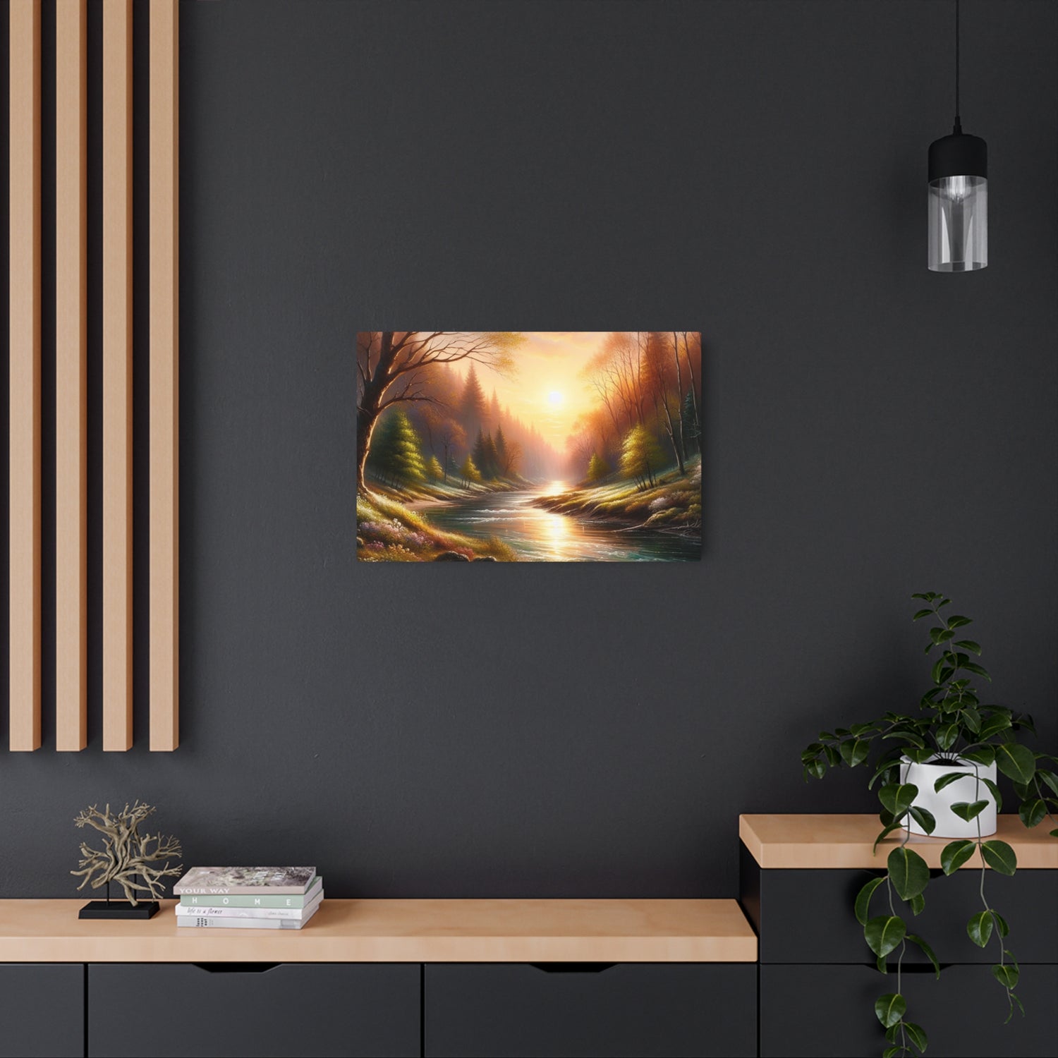 Metal Art Tranquil Sunset River Landscape Wall Decor - The Art Hub