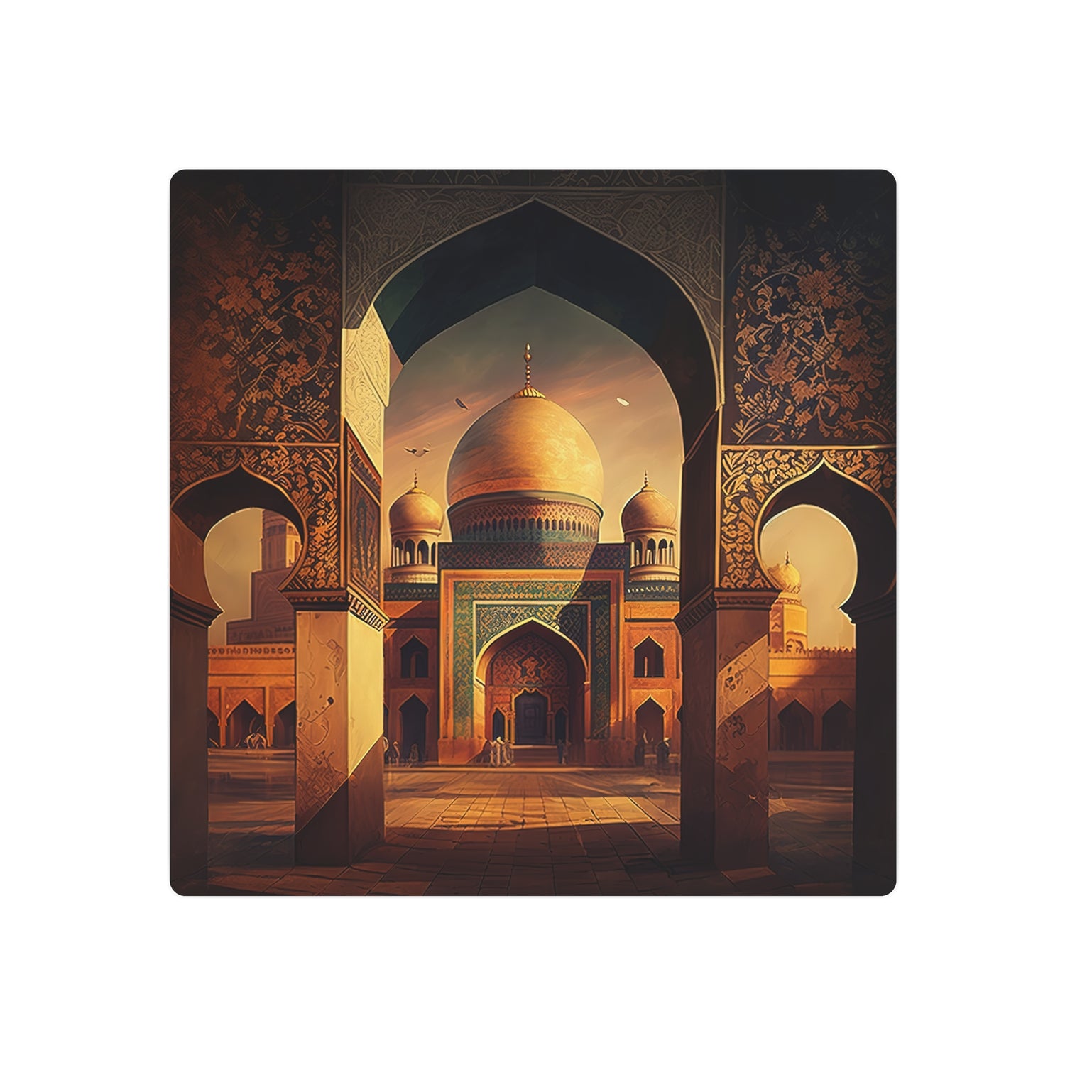 Metal Art Golden Mosque Archway Wall Decor - The Art Hub