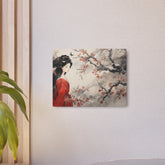 Geisha Cherry Blossom Metal Art Japanese-Inspired Wall Decor - The Art Hub