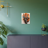 Roaring Tiger Metal Art Sign Vibrant Orange Wildlife Wall Decor - The Art Hub