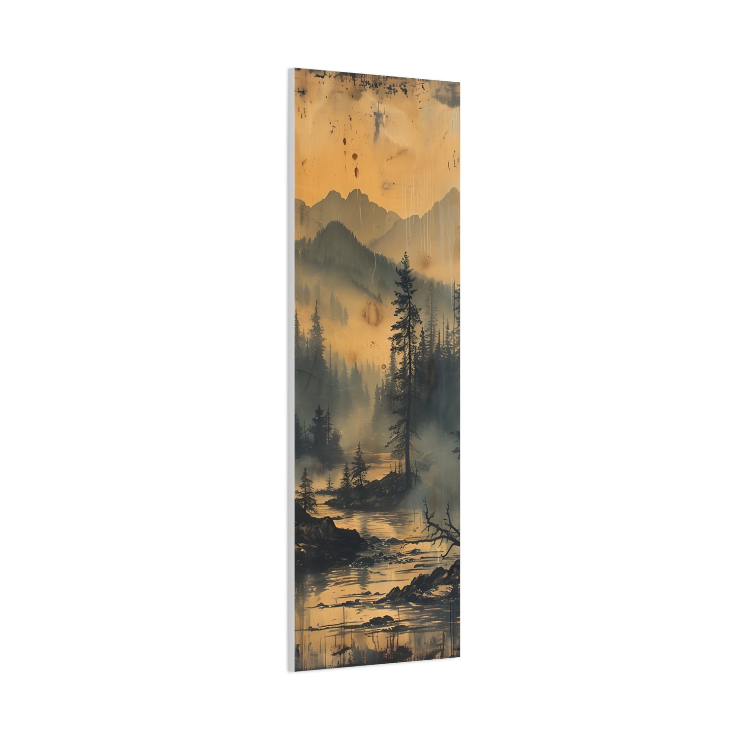 Mountain Mist Landscape Canvas Art— Rustic Pine Forest Wall Art - The Art Hub