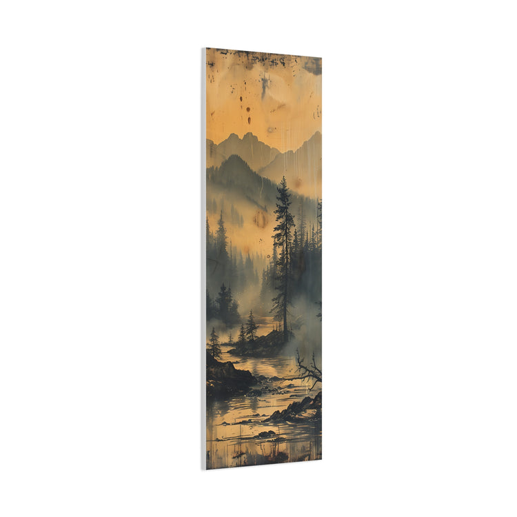 Mountain Mist Landscape Canvas Art— Rustic Pine Forest Wall Art - The Art Hub