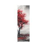 Red Tree Metal Art Sign Modern Abstract Wall Decor - The Art Hub