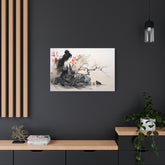 Metal Art Asian-Inspired Geisha with Cherry Blossoms Wall Art - The Art Hub