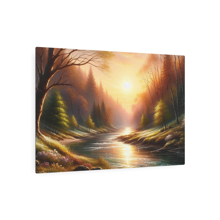 Metal Art Tranquil Sunset River Landscape Wall Decor - The Art Hub