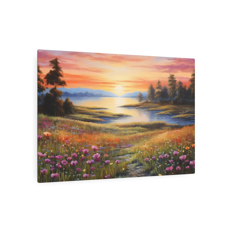 Metal ArtSunset Meadow Landscape Wall Art - The Art Hub