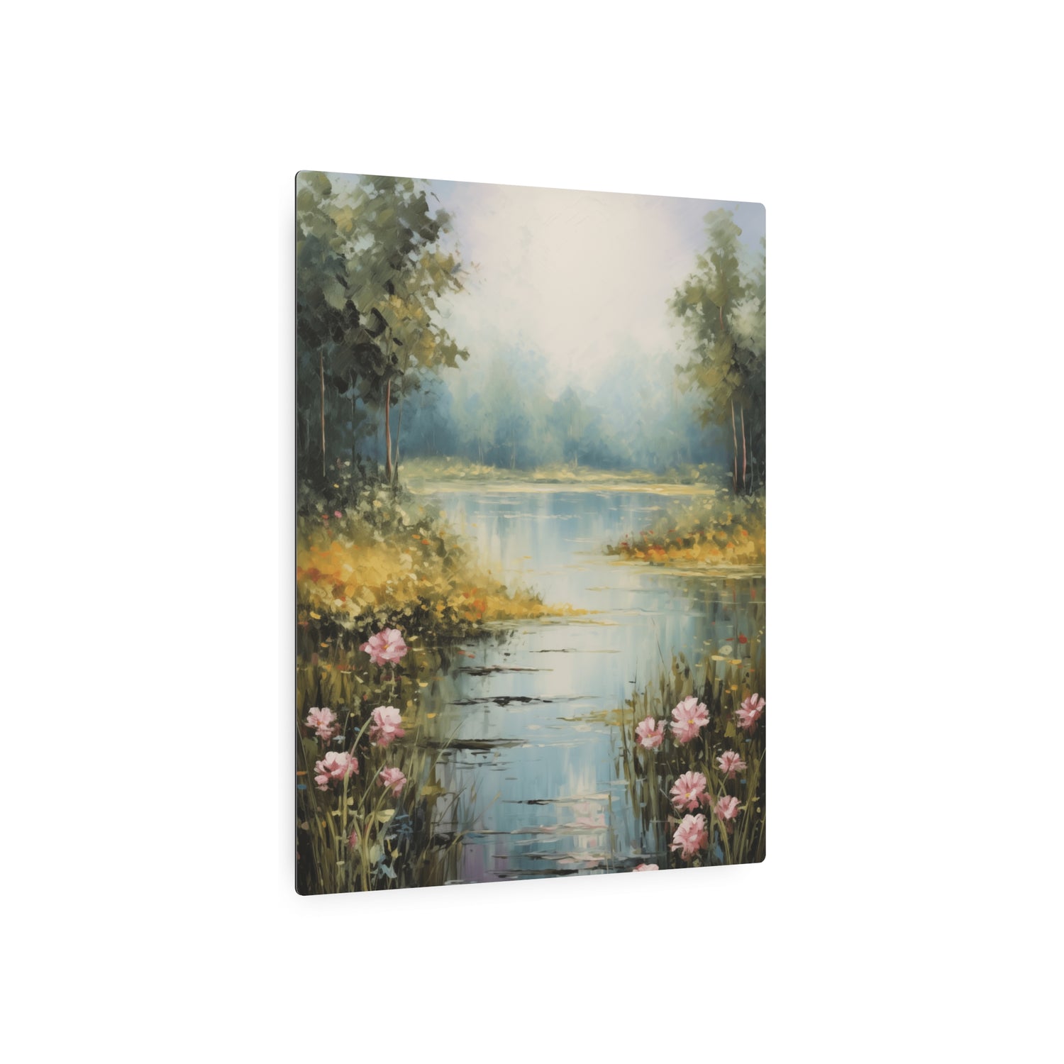 Metal Art - Tranquil Lakeside Meadow Landscape Wall Decor - The Art Hub