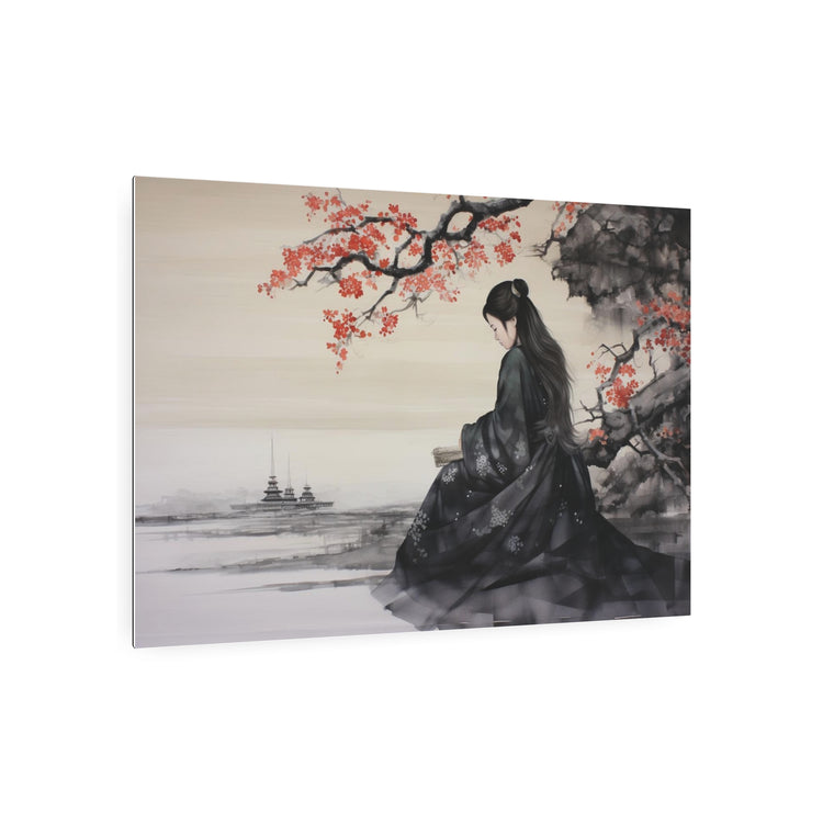 Metal Art Japanese Geisha Landscape Wall Art - The Art Hub
