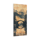 Chinese Landscape Painting Art — Misty Forest Landscape Matte Stretched Print - The Art Hub
