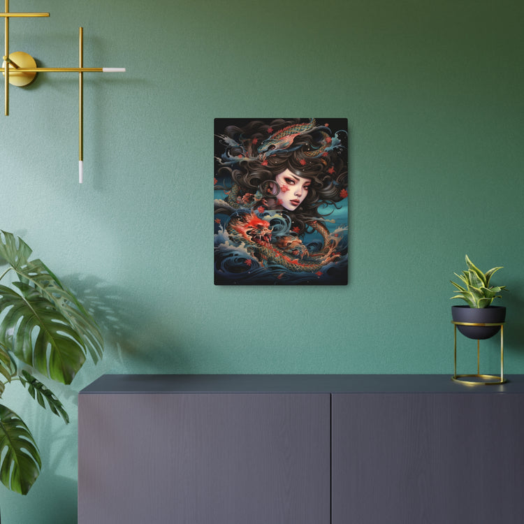Dragon Maiden Metal Art — Asian Fantasy Portrait Wall Decor - The Art Hub