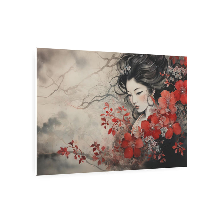 Oriental Geisha Metal Art Floral Japanese Wall Decor - The Art Hub