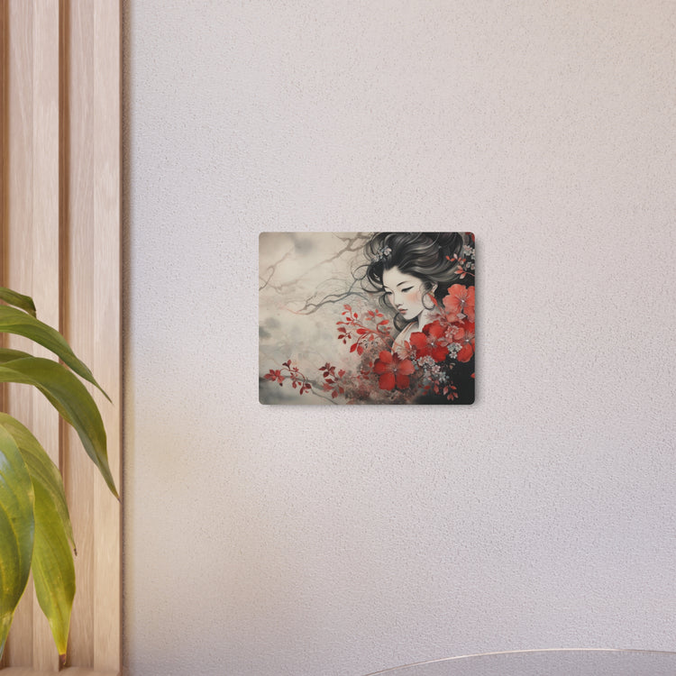 Oriental Geisha Metal Art Floral Japanese Wall Decor - The Art Hub