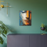 Abstract Face Metal Art Modern Textured Wall Decor - The Art Hub