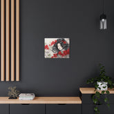 Metal Art Asian Woman with Red Blossoms Decorative Wall Art - The Art Hub