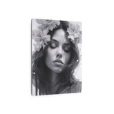 Metal Art — Beautiful Girl Floral Portrait Wall Decor - The Art Hub