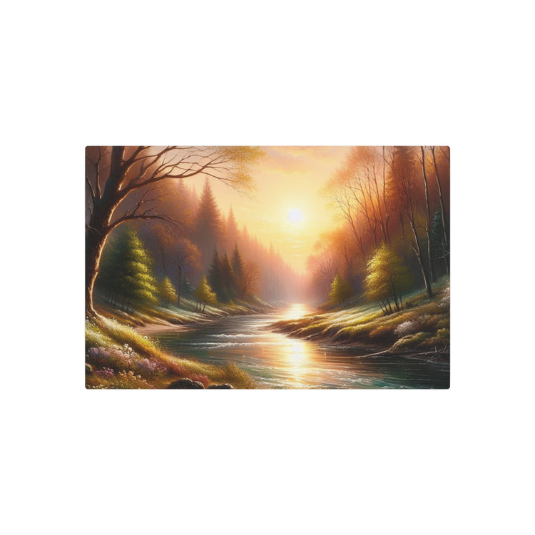 Metal Art Tranquil Sunset River Landscape Wall Decor - The Art Hub