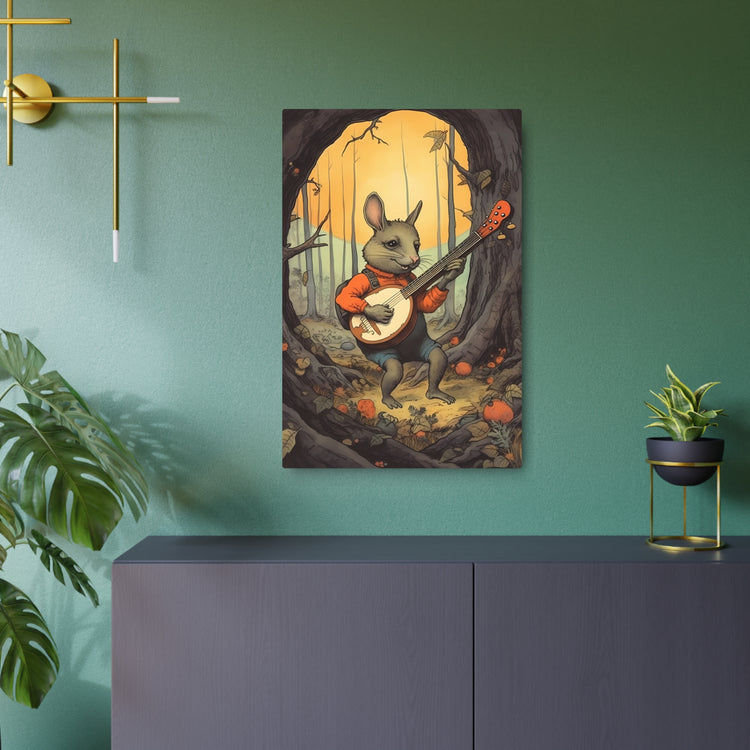 Metal Art — Whimsical Rabbit Banjo Wall Art - The Art Hub