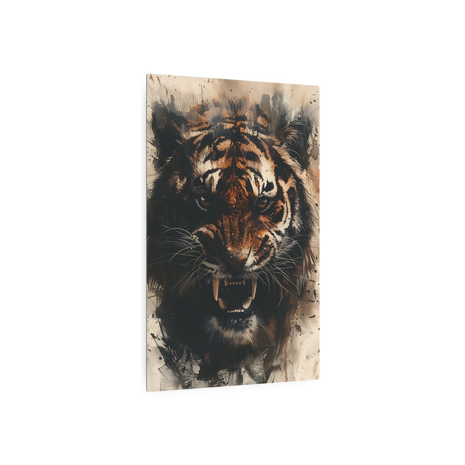 Roaring Tiger Metal Art Sign Fierce Wall Decor for Home, Office & Man Cave - The Art Hub