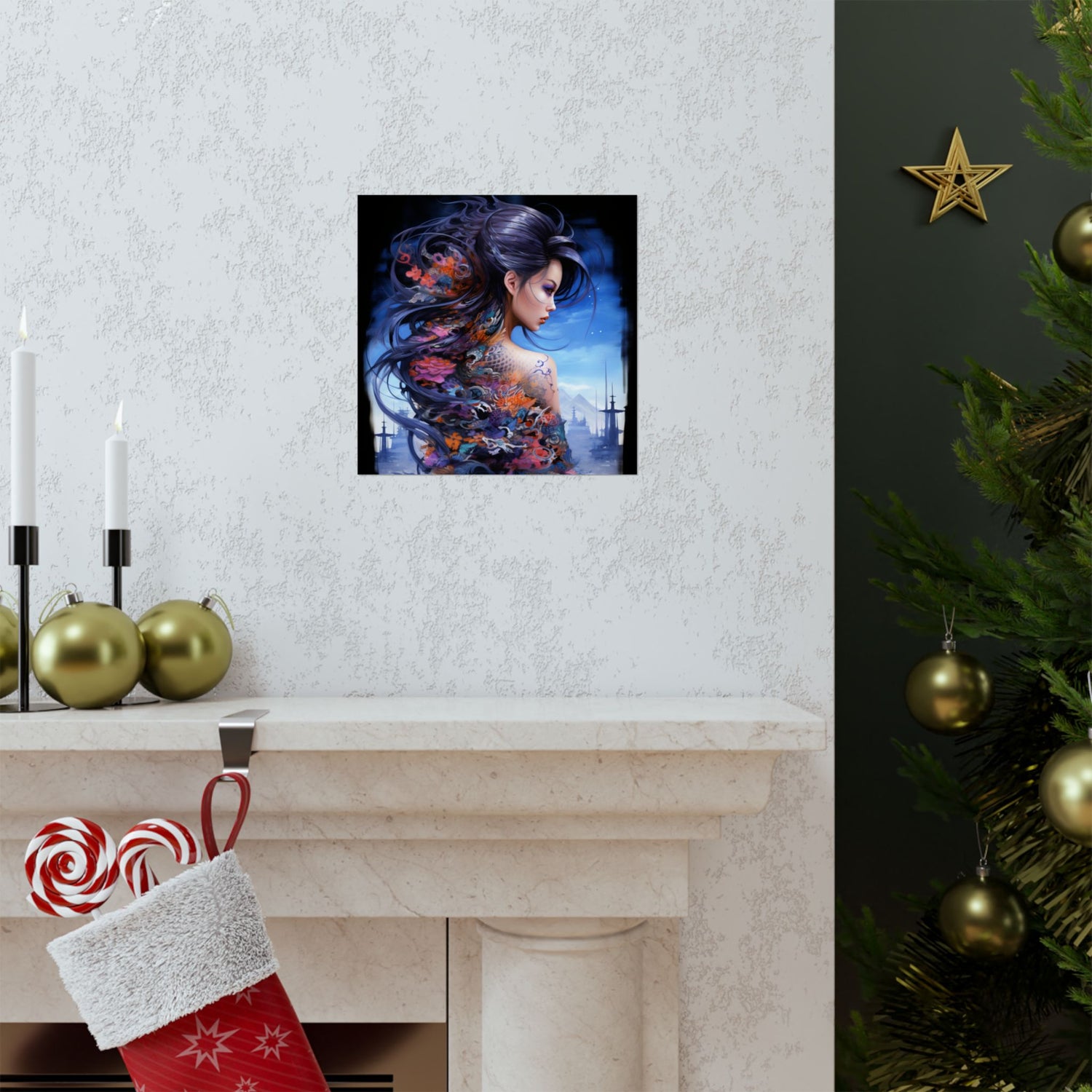 Fantasy Vertical Poster — Minimal Modern Wall Art - The Art Hub