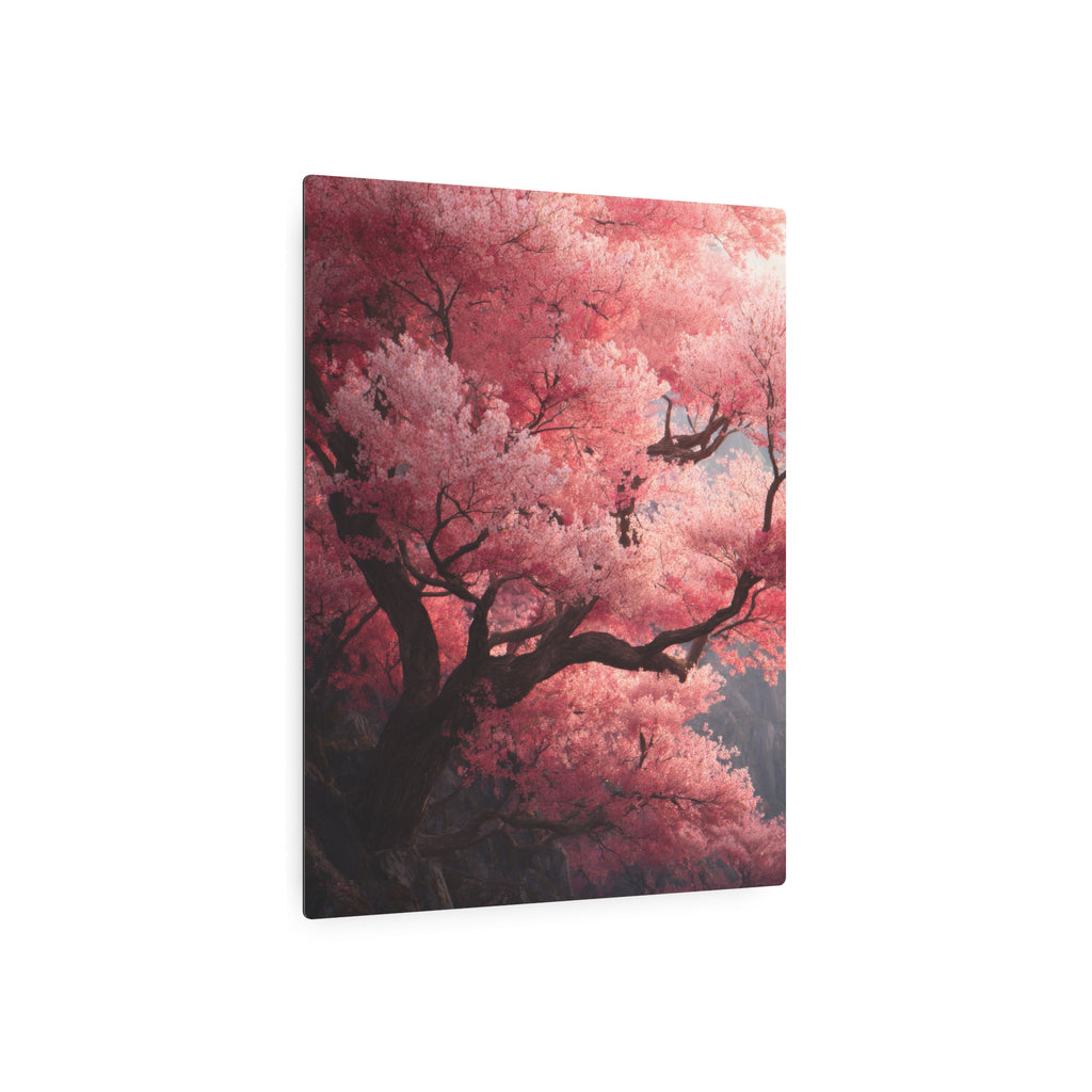 Cherry Blossom Metal Art Sign — Pink Sakura Wall Decor
