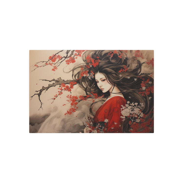 Metal Art Japanese Geisha Cherry Blossom Wall Decor - The Art Hub