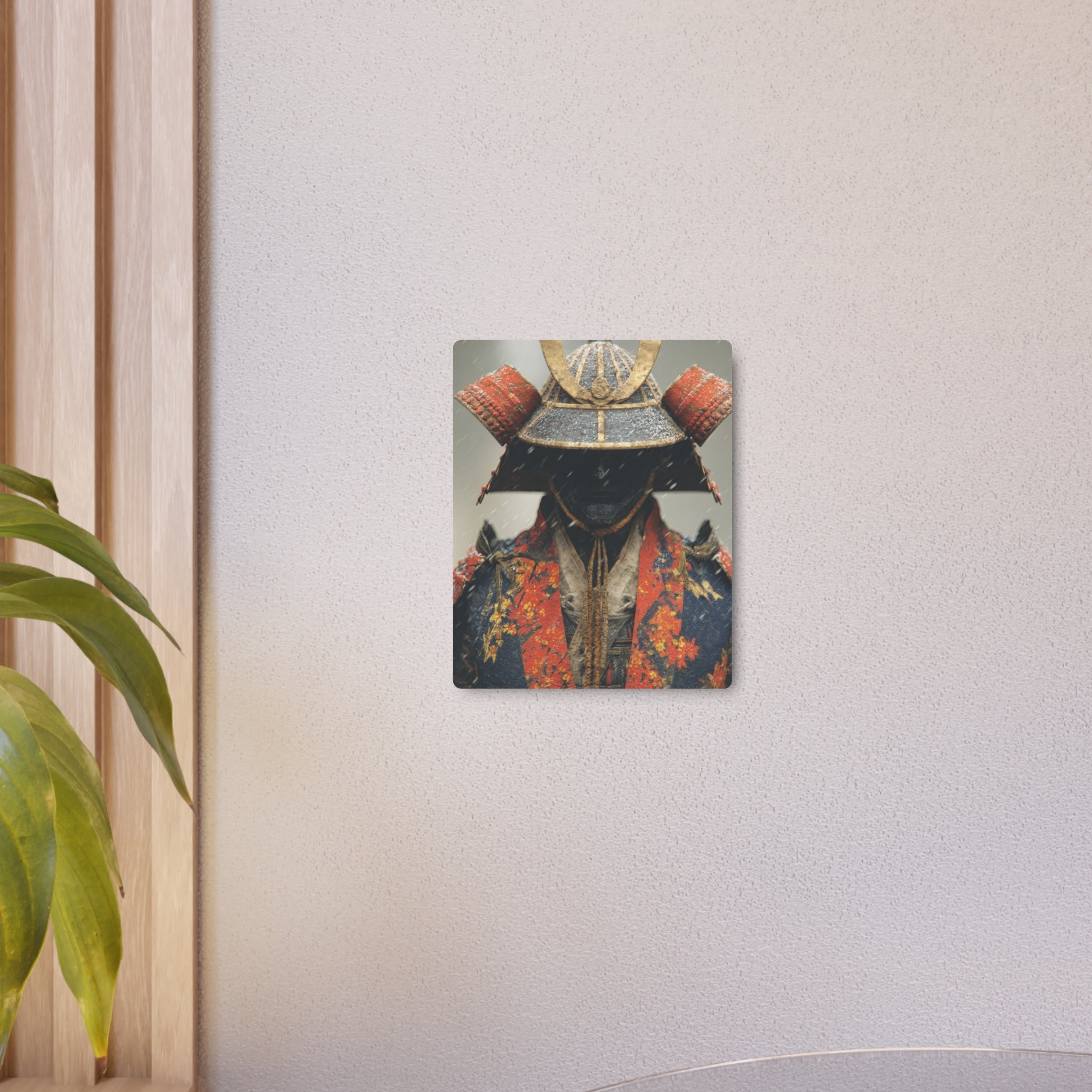 Samurai Armor Metal Art Sign — Vintage Japanese Warrior Wall Decor