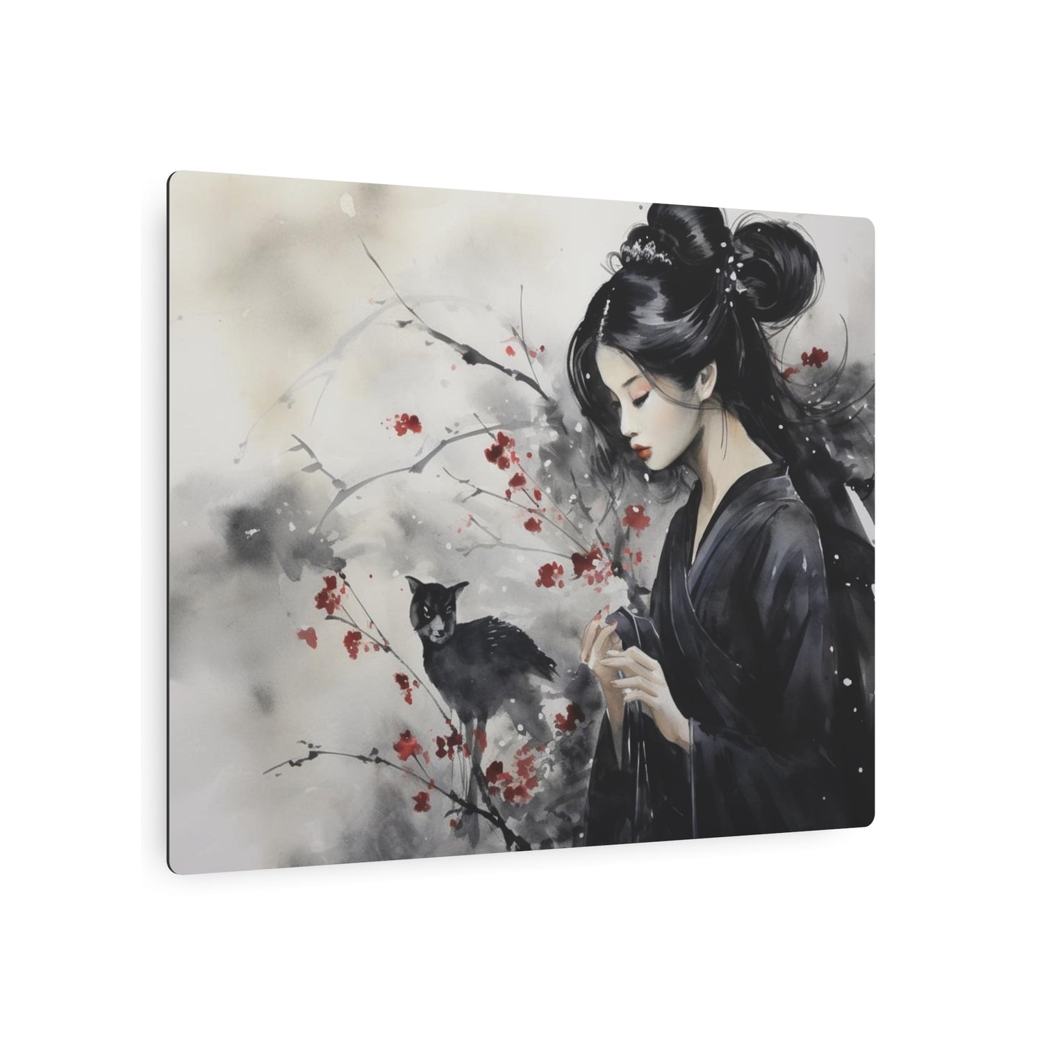 Metal Art Elegant Geisha & Cat Wall Decor - The Art Hub