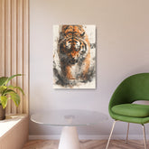 Roaring Tiger Metal Art Sign Fierce Wildlife Wall Decor - The Art Hub