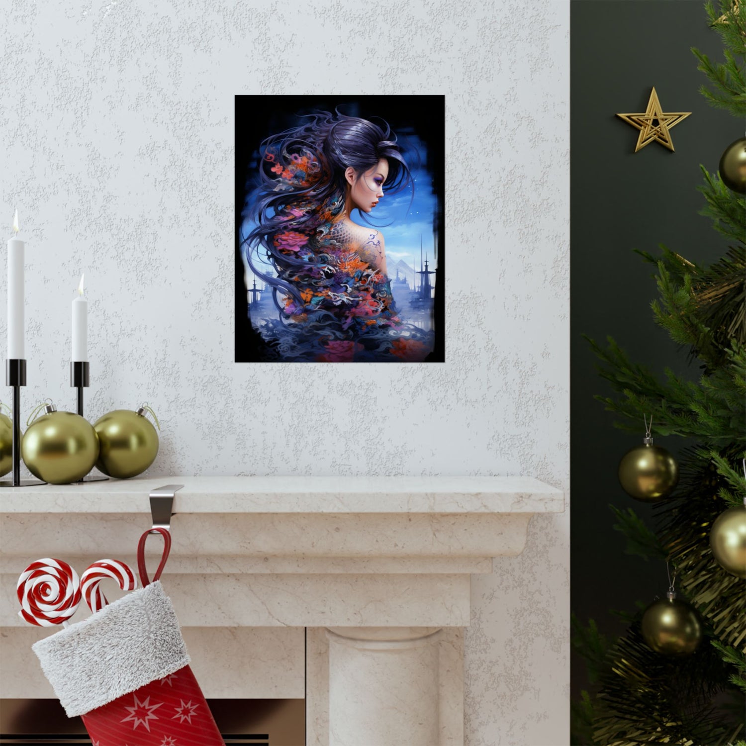 Fantasy Vertical Poster — Minimal Modern Wall Art - The Art Hub