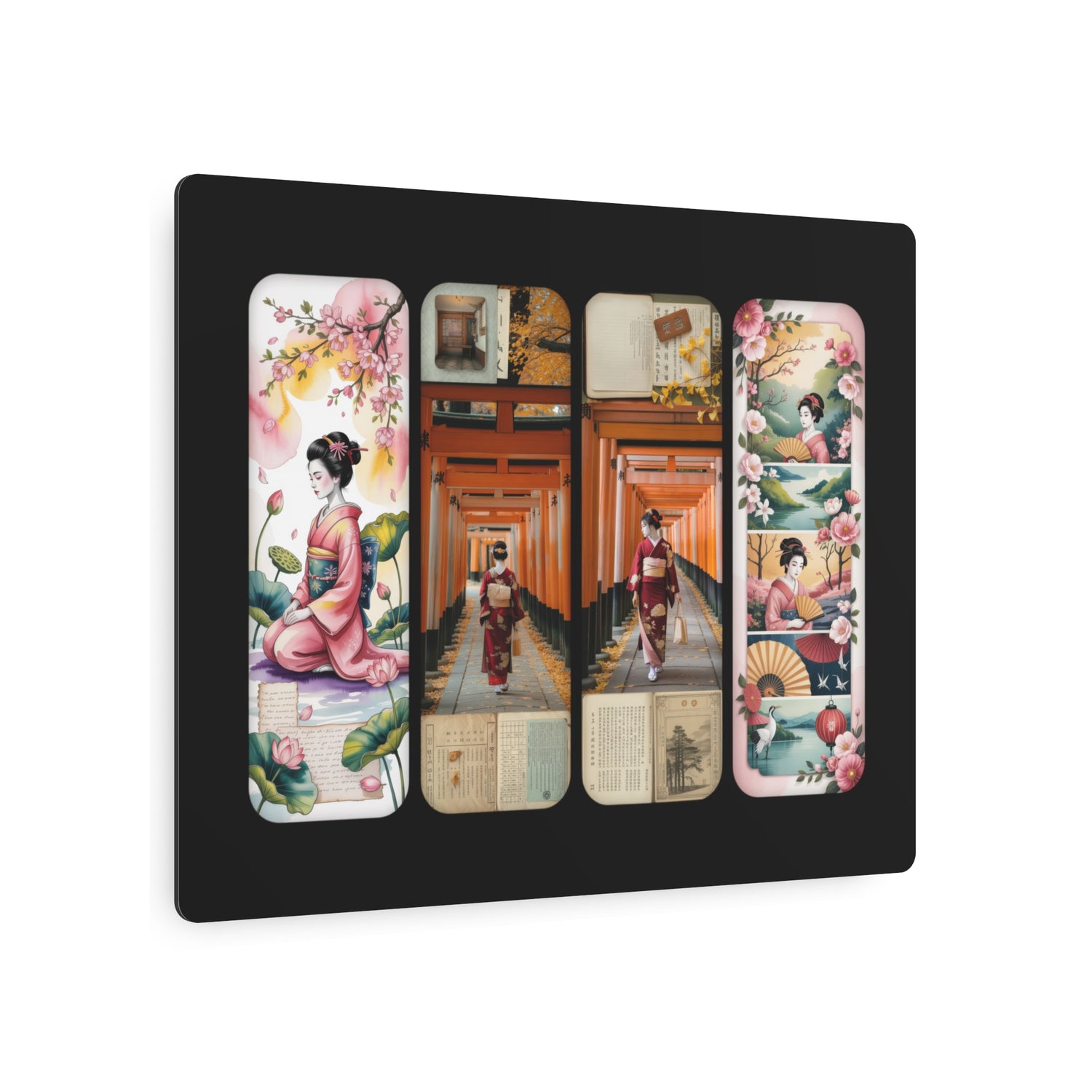 Asian Vintage Collage Metal Art - The Art Hub