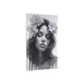 Metal Art — Beautiful Girl Floral Portrait Wall Decor - The Art Hub