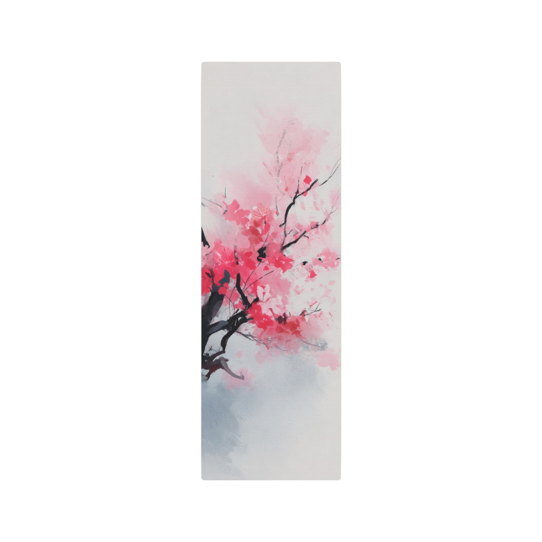 Cherry Blossom Metal Art Sign — Watercolor Pink Sakura Wall Decor