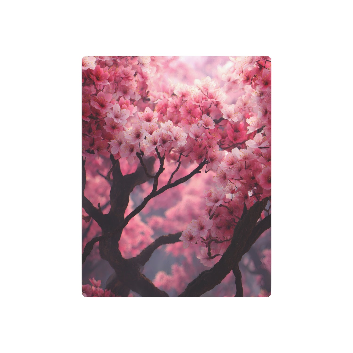Cherry Blossom Metal Art Sign — Pink Floral Wall Decor - The Art Hub