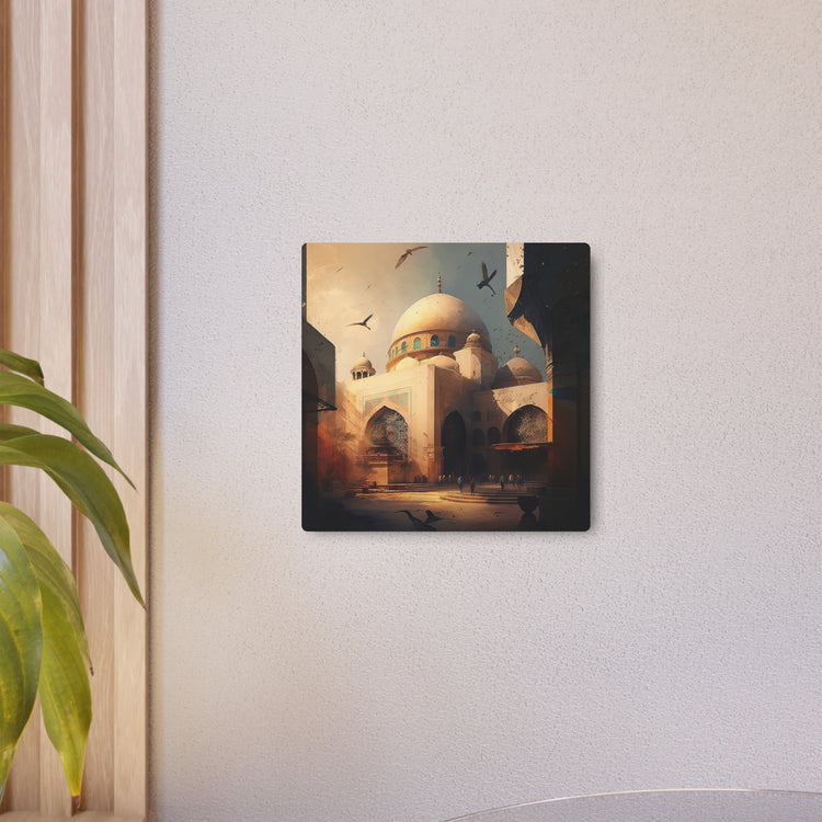 Islamic Mosque Metal Art Desert Sunrise Architectural Wall Decor - The Art Hub