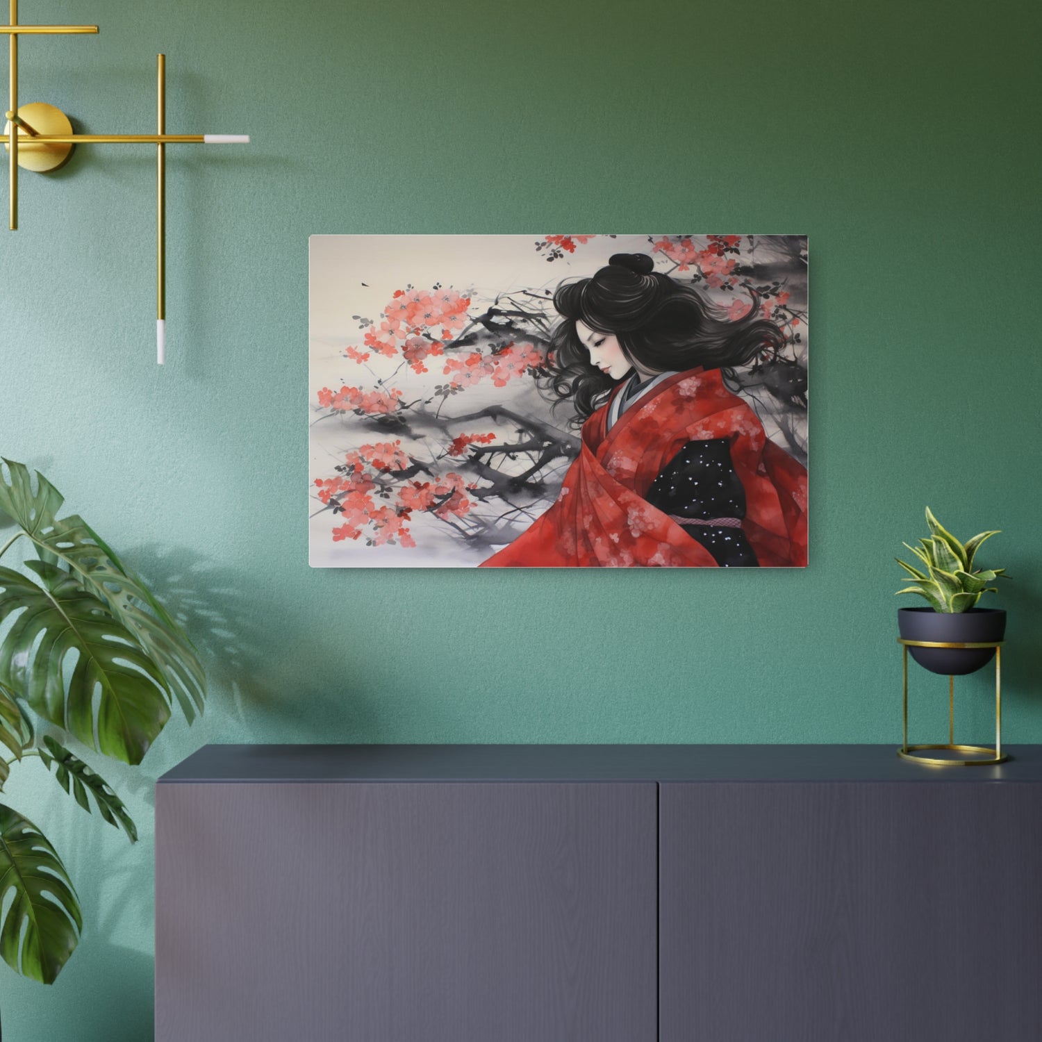 Metal Art Sakura Geisha Wall Decor - The Art Hub